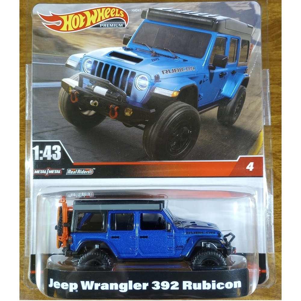 Hot Wheels Premium 1:43‎ Jeep Wrangler 392 Rubicon – Blue Diecast (HMD41) NEW